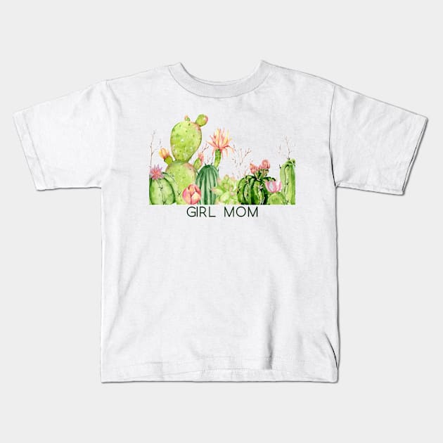 Girl Mom Kids T-Shirt by vintageinspired